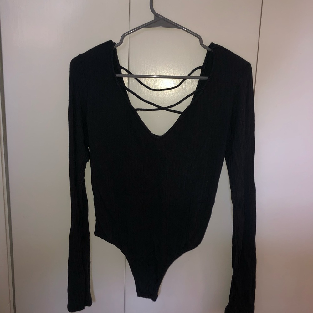 Blue/Gray Strappy Bodysuit